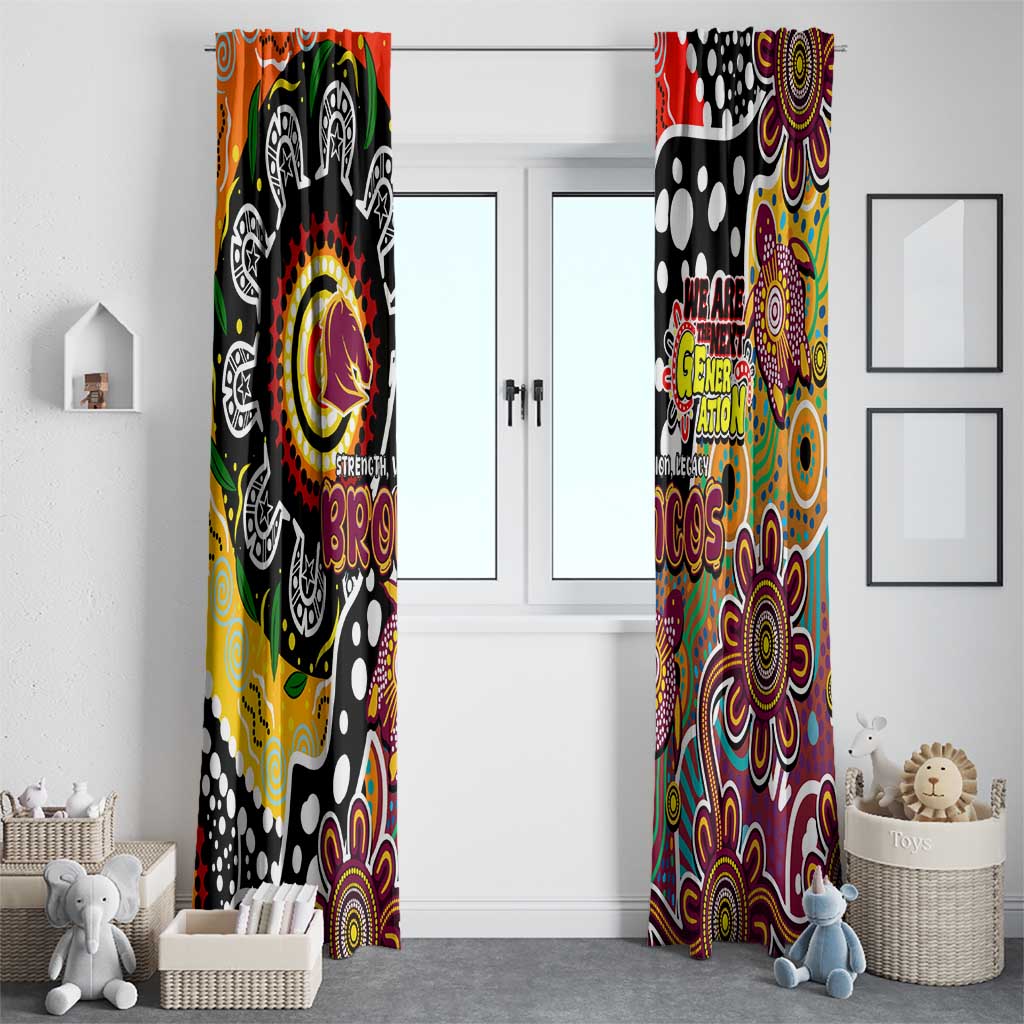 Broncos NRL Celebrating 50 Years of Naidoc Window Curtain NAIDOC Week 2025 Aboriginal