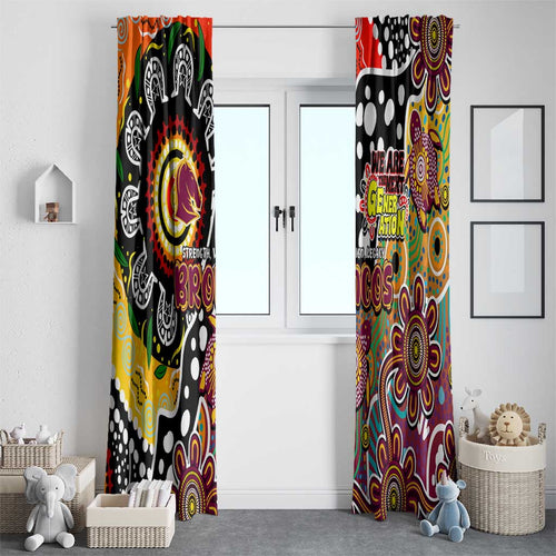 Broncos NRL Celebrating 50 Years of Naidoc Window Curtain NAIDOC Week 2025 Aboriginal
