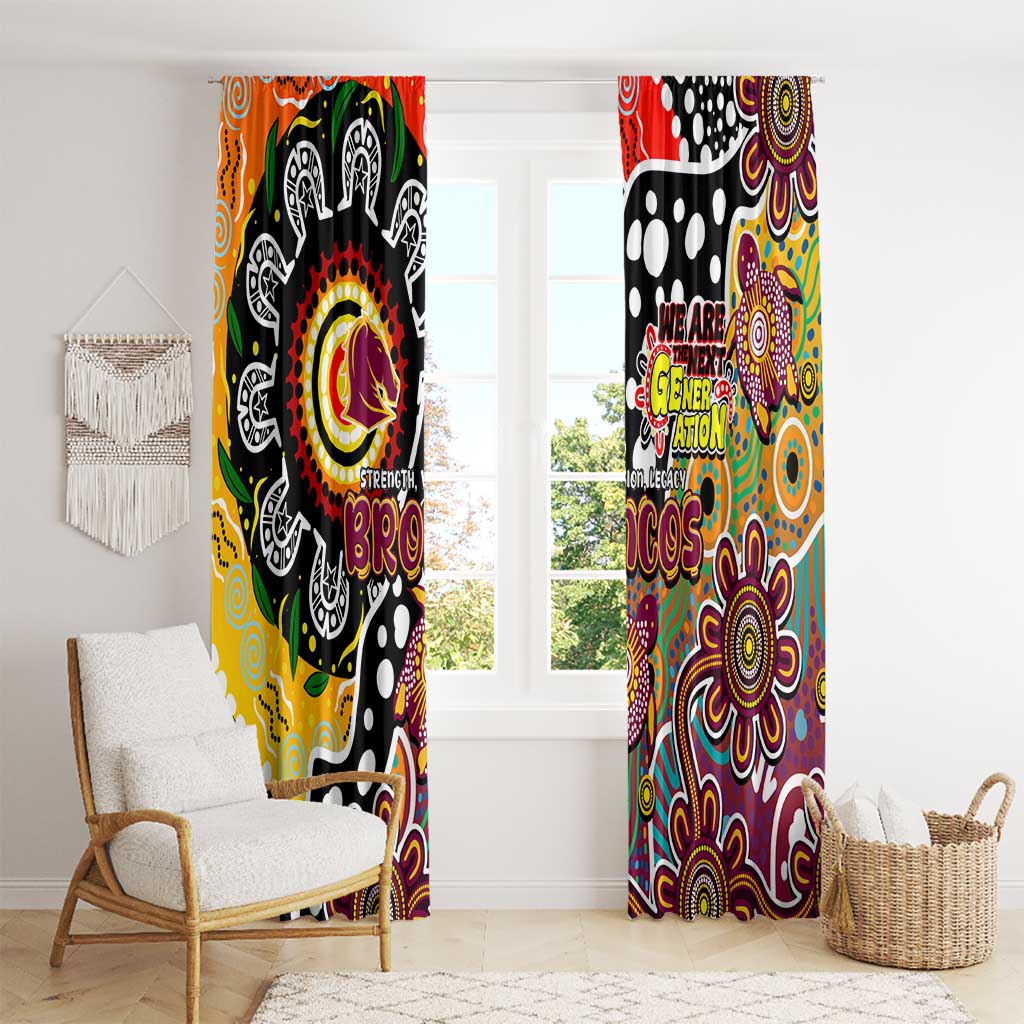 Broncos NRL Celebrating 50 Years of Naidoc Window Curtain NAIDOC Week 2025 Aboriginal