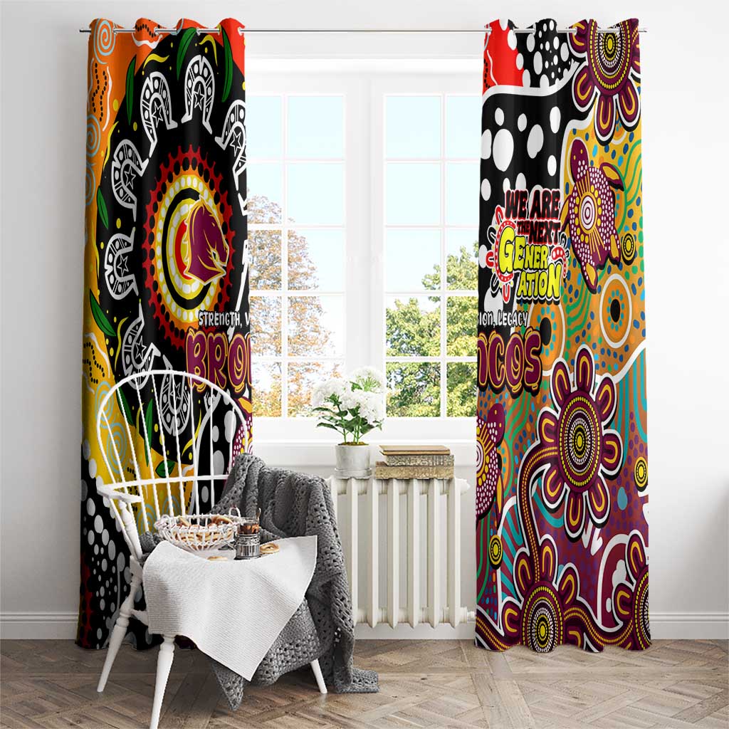 Broncos NRL Celebrating 50 Years of Naidoc Window Curtain NAIDOC Week 2025 Aboriginal