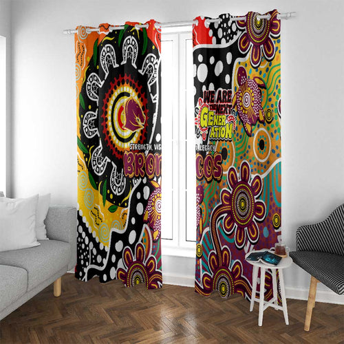 Broncos NRL Celebrating 50 Years of Naidoc Window Curtain NAIDOC Week 2025 Aboriginal