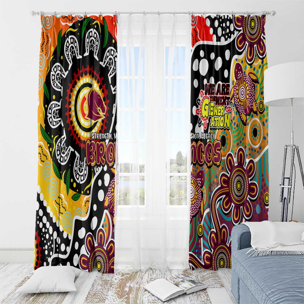 Broncos NRL Celebrating 50 Years of Naidoc Window Curtain NAIDOC Week 2025 Aboriginal
