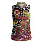 Personalised Broncos NRL Celebrating 50 Years of Naidoc Women Sleeveless Polo Shirt NAIDOC Week 2025 Aboriginal