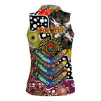 Personalised Broncos NRL Celebrating 50 Years of Naidoc Women Sleeveless Polo Shirt NAIDOC Week 2025 Aboriginal