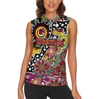 Personalised Broncos NRL Celebrating 50 Years of Naidoc Women Sleeveless Polo Shirt NAIDOC Week 2025 Aboriginal