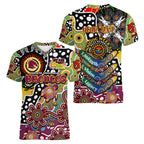 Personalised Broncos NRL Celebrating 50 Years of Naidoc Women V-Neck T-Shirt NAIDOC Week 2025 Aboriginal