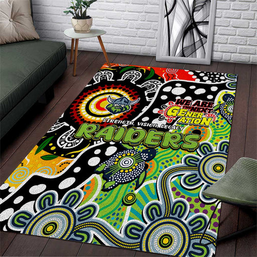 Raiders NRL Celebrating 50 Years of Naidoc Area Rug NAIDOC Week 2025 Aboriginal