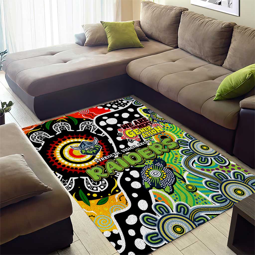 Raiders NRL Celebrating 50 Years of Naidoc Area Rug NAIDOC Week 2025 Aboriginal