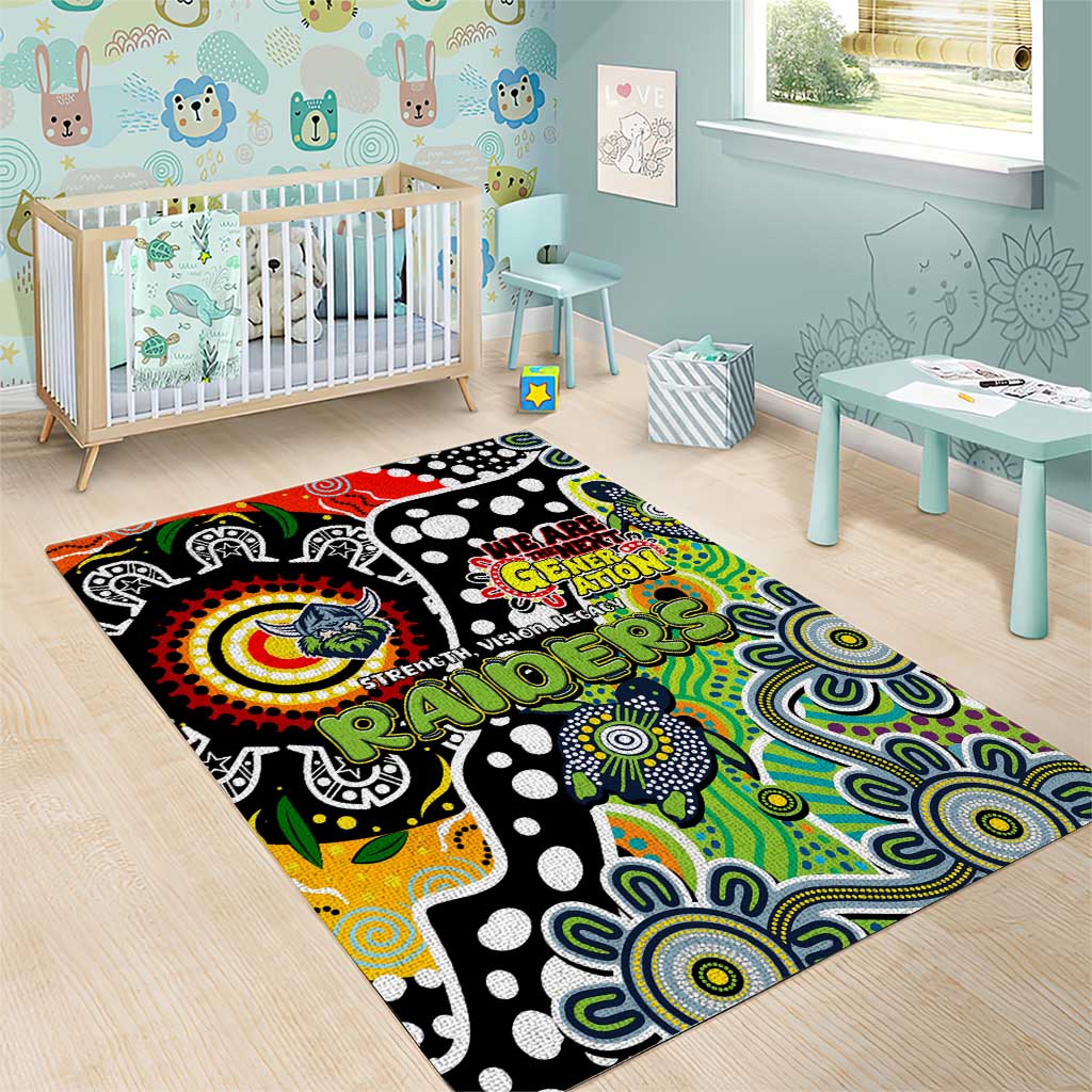 Raiders NRL Celebrating 50 Years of Naidoc Area Rug NAIDOC Week 2025 Aboriginal