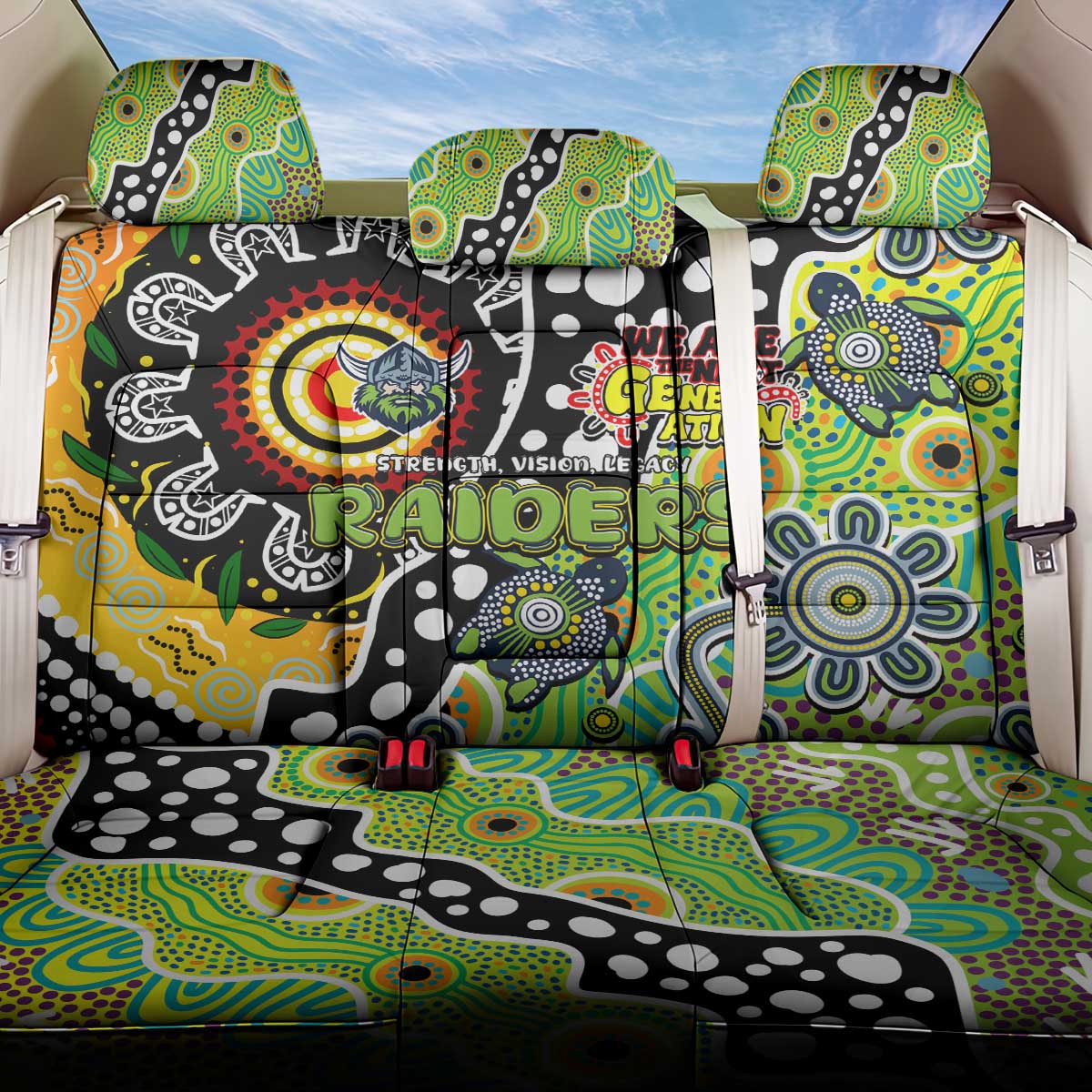 Raiders NRL Celebrating 50 Years of Naidoc Back Car Seat Cover NAIDOC Week 2025 Aboriginal