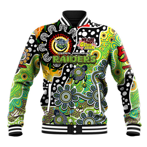 Personalised Raiders NRL Celebrating 50 Years of Naidoc Baseball Jacket NAIDOC Week 2025 Aboriginal