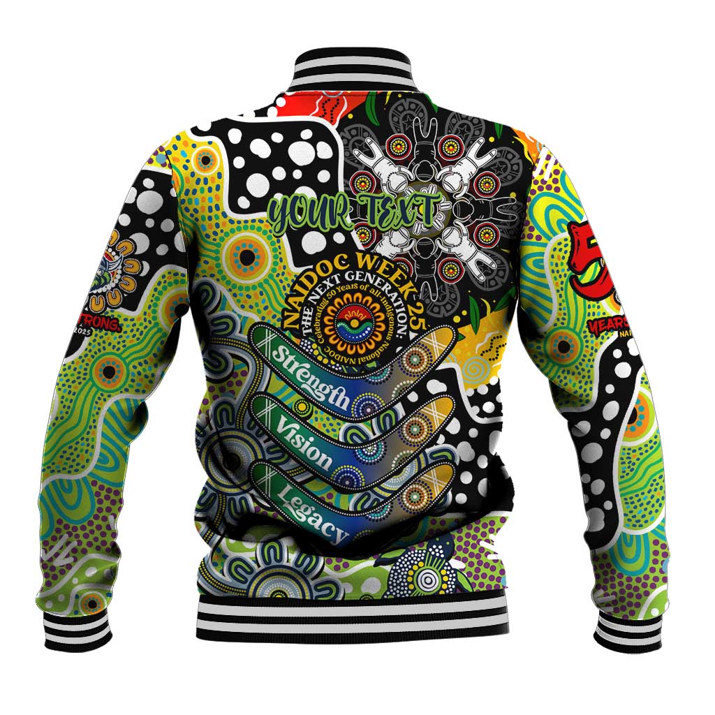 Personalised Raiders NRL Celebrating 50 Years of Naidoc Baseball Jacket NAIDOC Week 2025 Aboriginal