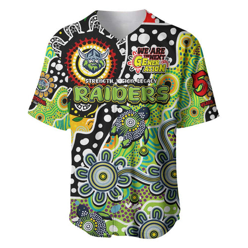 Personalised Raiders NRL Celebrating 50 Years of Naidoc Baseball Jersey NAIDOC Week 2025 Aboriginal