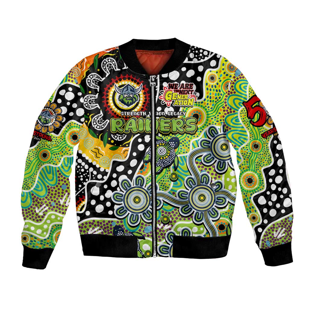 Personalised Raiders NRL Celebrating 50 Years of Naidoc Bomber Jacket NAIDOC Week 2025 Aboriginal