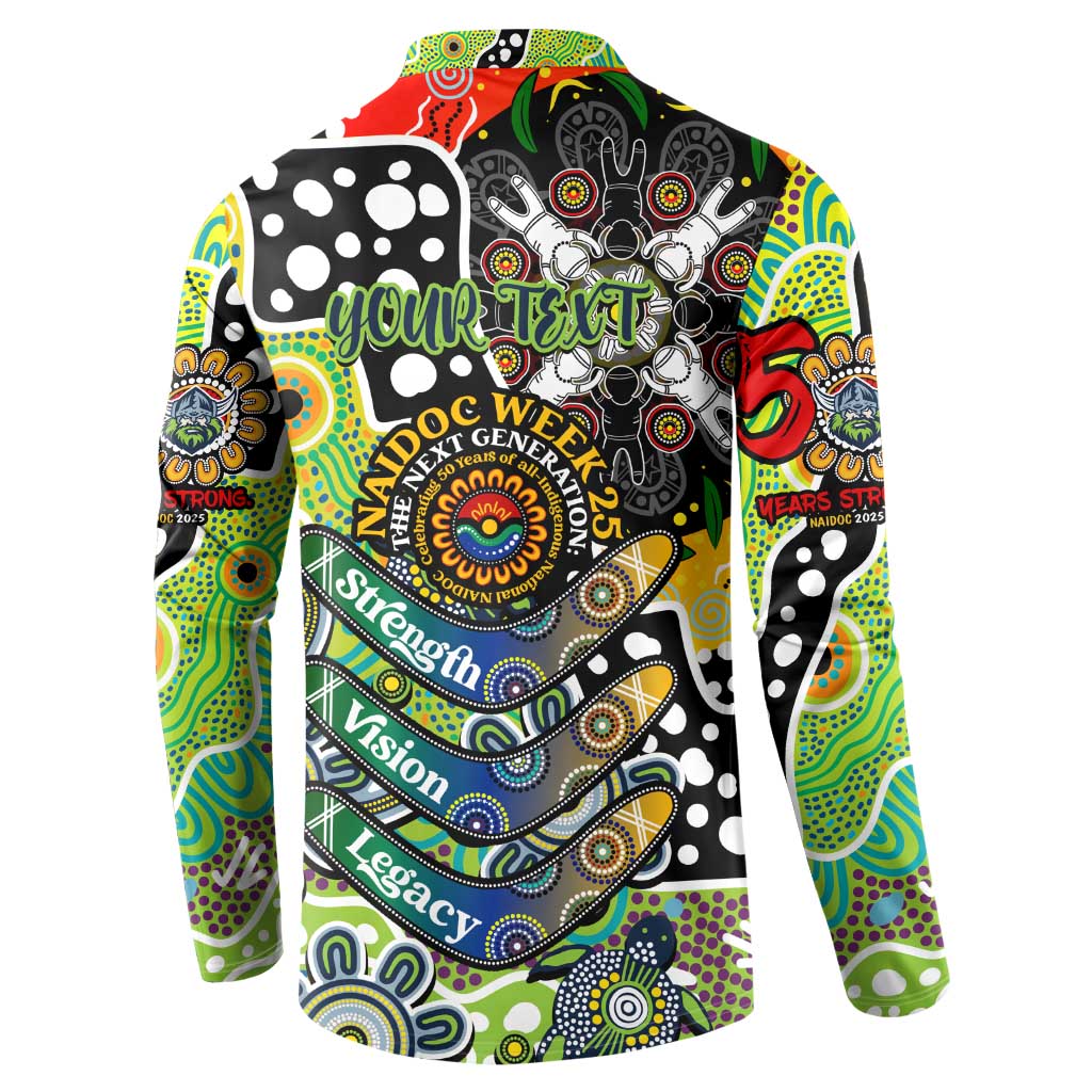 Personalised Raiders NRL Celebrating 50 Years of Naidoc Button Sweatshirt NAIDOC Week 2025 Aboriginal