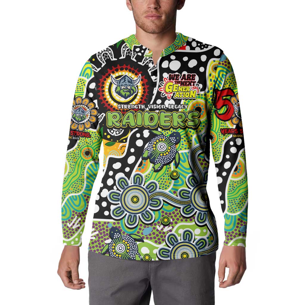 Personalised Raiders NRL Celebrating 50 Years of Naidoc Button Sweatshirt NAIDOC Week 2025 Aboriginal