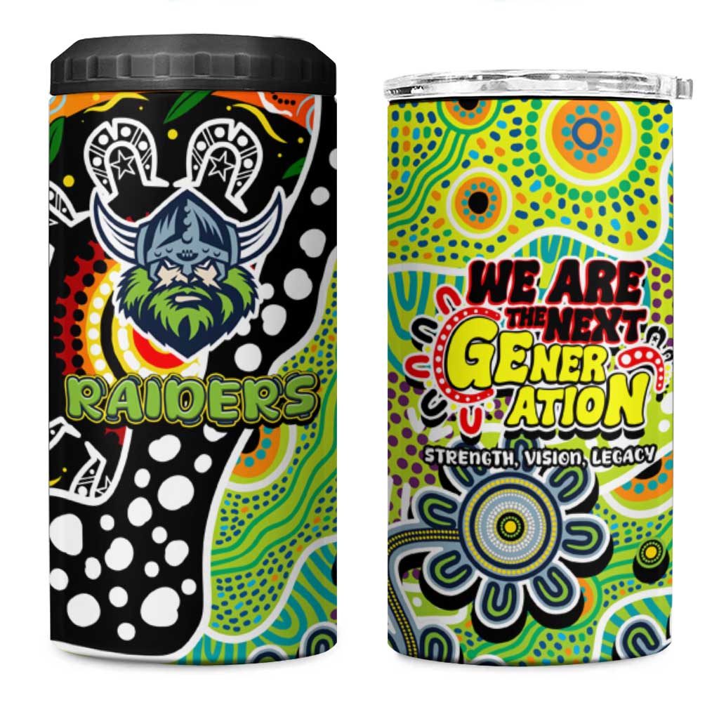 Raiders NRL Celebrating 50 Years of Naidoc 4 in 1 Can Cooler Tumbler NAIDOC Week 2025 Aboriginal