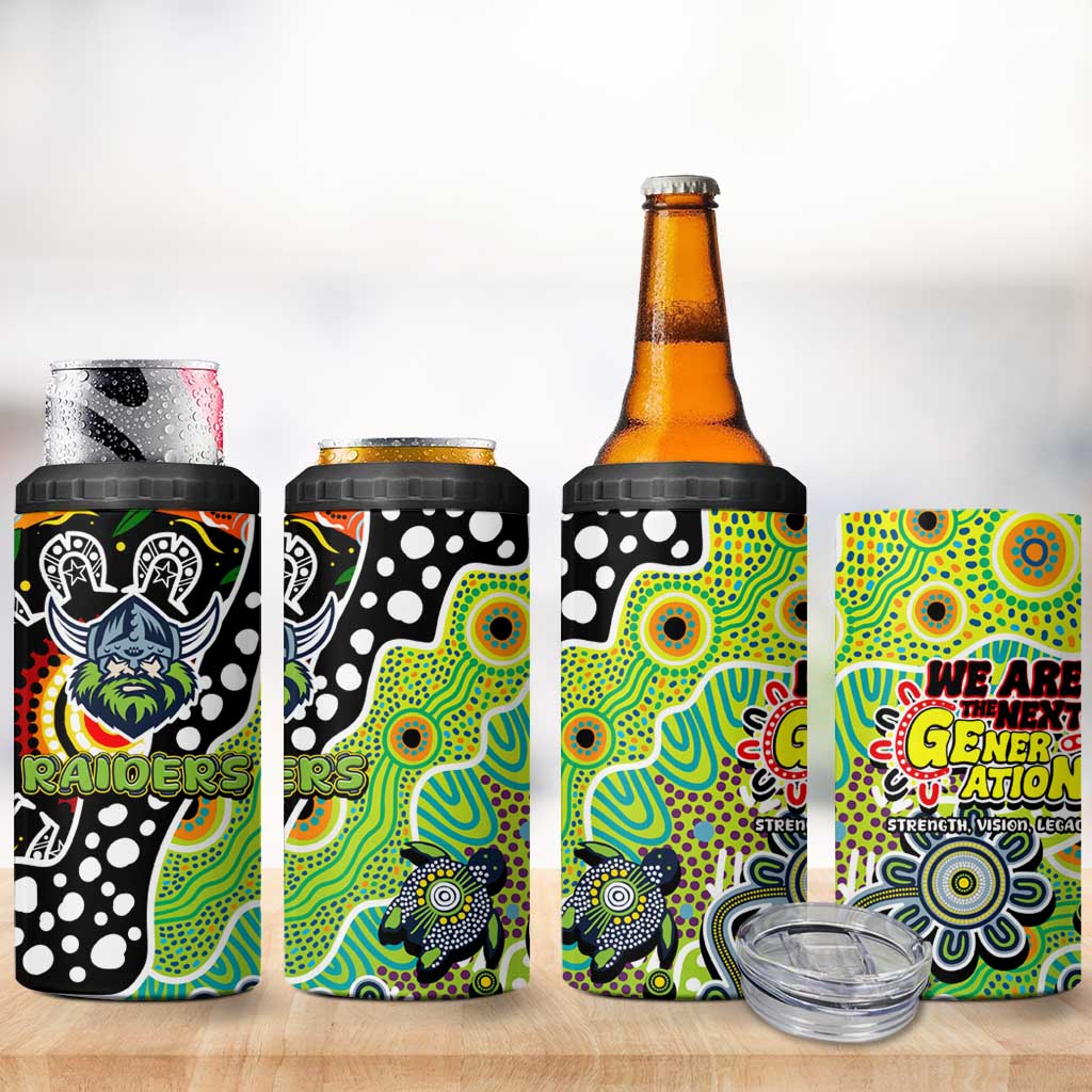 Raiders NRL Celebrating 50 Years of Naidoc 4 in 1 Can Cooler Tumbler NAIDOC Week 2025 Aboriginal