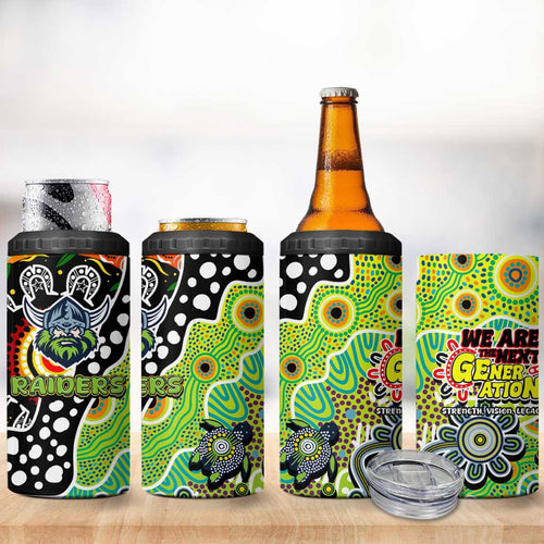 Raiders NRL Celebrating 50 Years of Naidoc 4 in 1 Can Cooler Tumbler NAIDOC Week 2025 Aboriginal