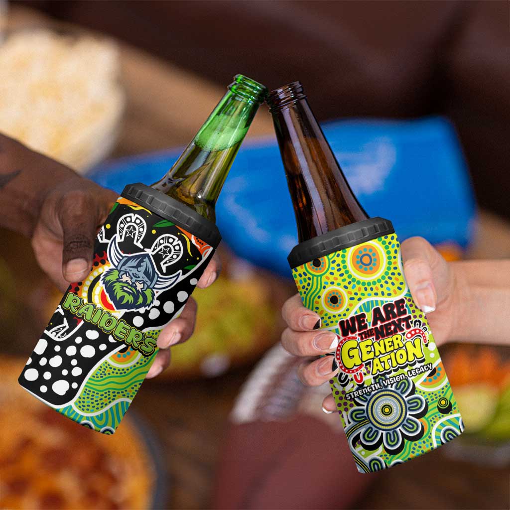 Raiders NRL Celebrating 50 Years of Naidoc 4 in 1 Can Cooler Tumbler NAIDOC Week 2025 Aboriginal