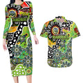 Personalised Raiders NRL Celebrating 50 Years of Naidoc Couples Matching Long Sleeve Bodycon Dress and Hawaiian Shirt NAIDOC Week 2025 Aboriginal
