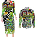 Personalised Raiders NRL Celebrating 50 Years of Naidoc Couples Matching Long Sleeve Bodycon Dress and Long Sleeve Button Shirt NAIDOC Week 2025 Aboriginal