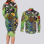 Personalised Raiders NRL Celebrating 50 Years of Naidoc Couples Matching Long Sleeve Bodycon Dress and Long Sleeve Button Shirt NAIDOC Week 2025 Aboriginal