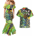 Personalised Raiders NRL Celebrating 50 Years of Naidoc Couples Matching Mermaid Dress and Hawaiian Shirt NAIDOC Week 2025 Aboriginal