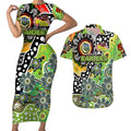 Personalised Raiders NRL Celebrating 50 Years of Naidoc Couples Matching Short Sleeve Bodycon Dress and Hawaiian Shirt NAIDOC Week 2025 Aboriginal