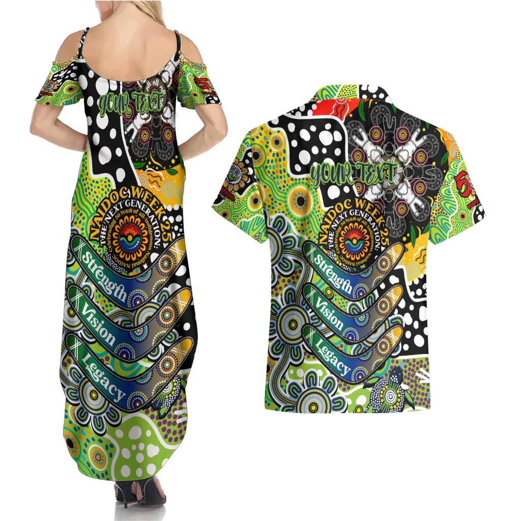 Personalised Raiders NRL Celebrating 50 Years of Naidoc Couples Matching Summer Maxi Dress and Hawaiian Shirt NAIDOC Week 2025 Aboriginal