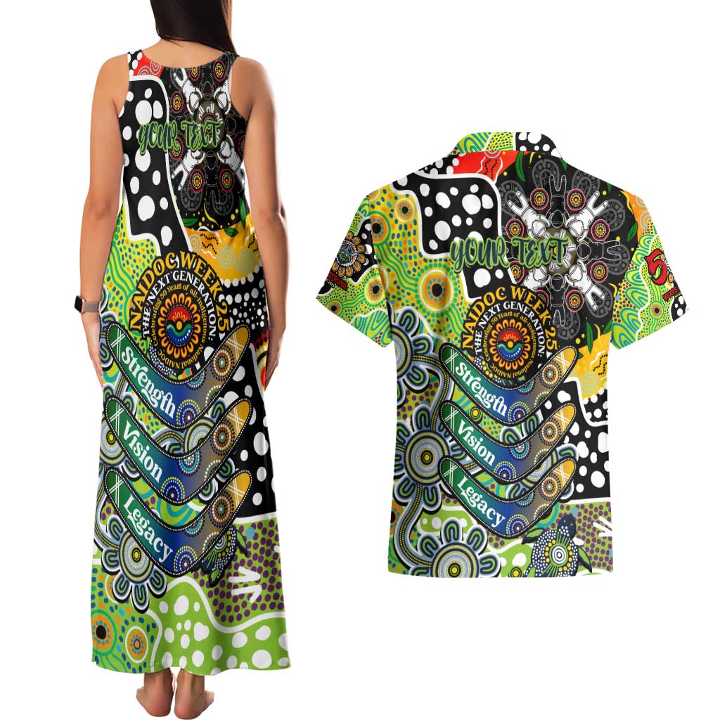 Personalised Raiders NRL Celebrating 50 Years of Naidoc Couples Matching Tank Maxi Dress and Hawaiian Shirt NAIDOC Week 2025 Aboriginal