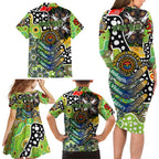 Personalised Raiders NRL Celebrating 50 Years of Naidoc Family Matching Long Sleeve Bodycon Dress and Hawaiian Shirt NAIDOC Week 2025 Aboriginal