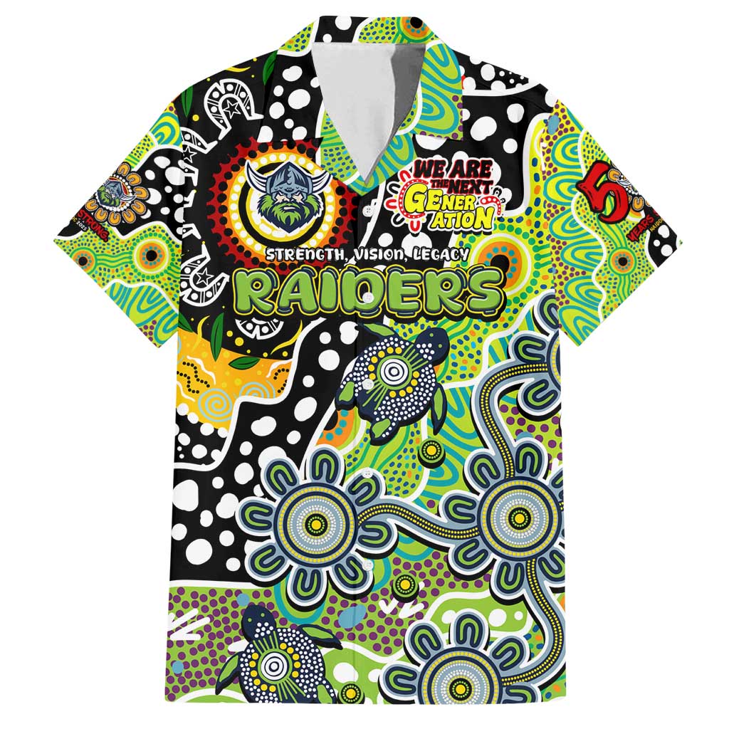 Personalised Raiders NRL Celebrating 50 Years of Naidoc Family Matching Long Sleeve Bodycon Dress and Hawaiian Shirt NAIDOC Week 2025 Aboriginal