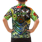 Personalised Raiders NRL Celebrating 50 Years of Naidoc Family Matching Off The Shoulder Long Sleeve Dress and Hawaiian Shirt NAIDOC Week 2025 Aboriginal