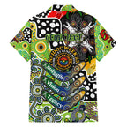 Personalised Raiders NRL Celebrating 50 Years of Naidoc Family Matching Off The Shoulder Long Sleeve Dress and Hawaiian Shirt NAIDOC Week 2025 Aboriginal