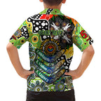 Personalised Raiders NRL Celebrating 50 Years of Naidoc Family Matching Off Shoulder Short Dress and Hawaiian Shirt NAIDOC Week 2025 Aboriginal