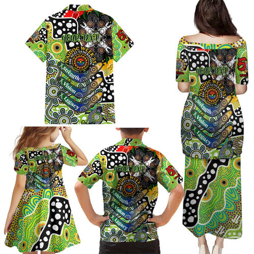 Personalised Raiders NRL Celebrating 50 Years of Naidoc Family Matching Puletasi and Hawaiian Shirt NAIDOC Week 2025 Aboriginal