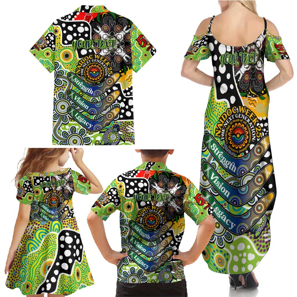 Personalised Raiders NRL Celebrating 50 Years of Naidoc Family Matching Summer Maxi Dress and Hawaiian Shirt NAIDOC Week 2025 Aboriginal