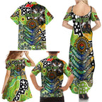 Personalised Raiders NRL Celebrating 50 Years of Naidoc Family Matching Summer Maxi Dress and Hawaiian Shirt NAIDOC Week 2025 Aboriginal