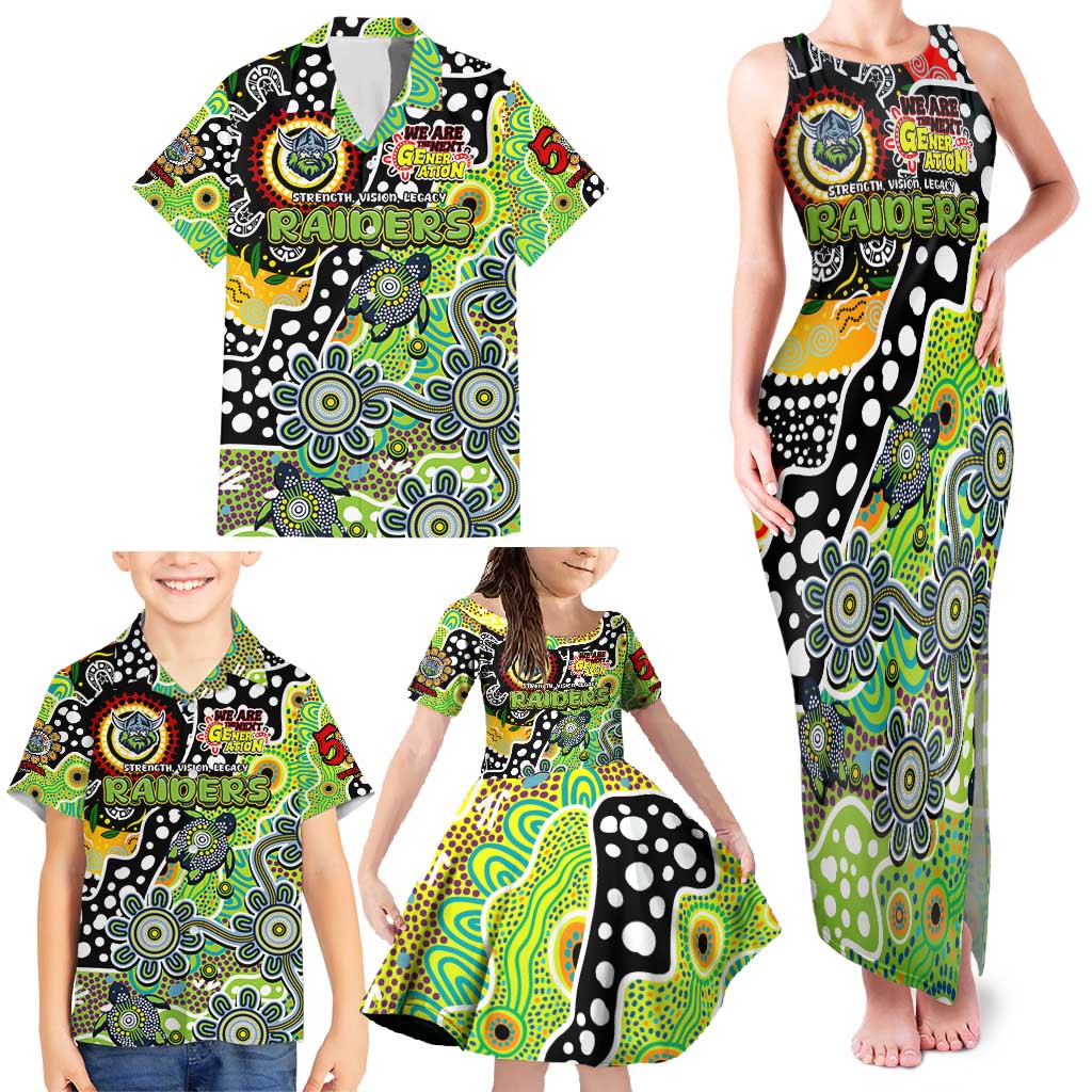 Personalised Raiders NRL Celebrating 50 Years of Naidoc Family Matching Tank Maxi Dress and Hawaiian Shirt NAIDOC Week 2025 Aboriginal