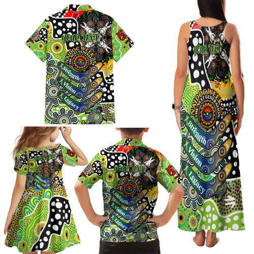 Personalised Raiders NRL Celebrating 50 Years of Naidoc Family Matching Tank Maxi Dress and Hawaiian Shirt NAIDOC Week 2025 Aboriginal