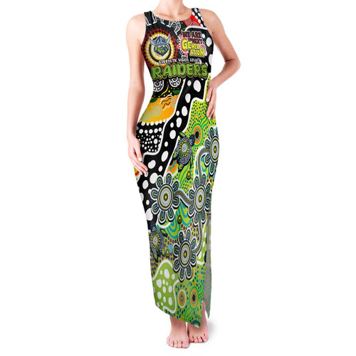 Personalised Raiders NRL Celebrating 50 Years of Naidoc Family Matching Tank Maxi Dress and Hawaiian Shirt NAIDOC Week 2025 Aboriginal