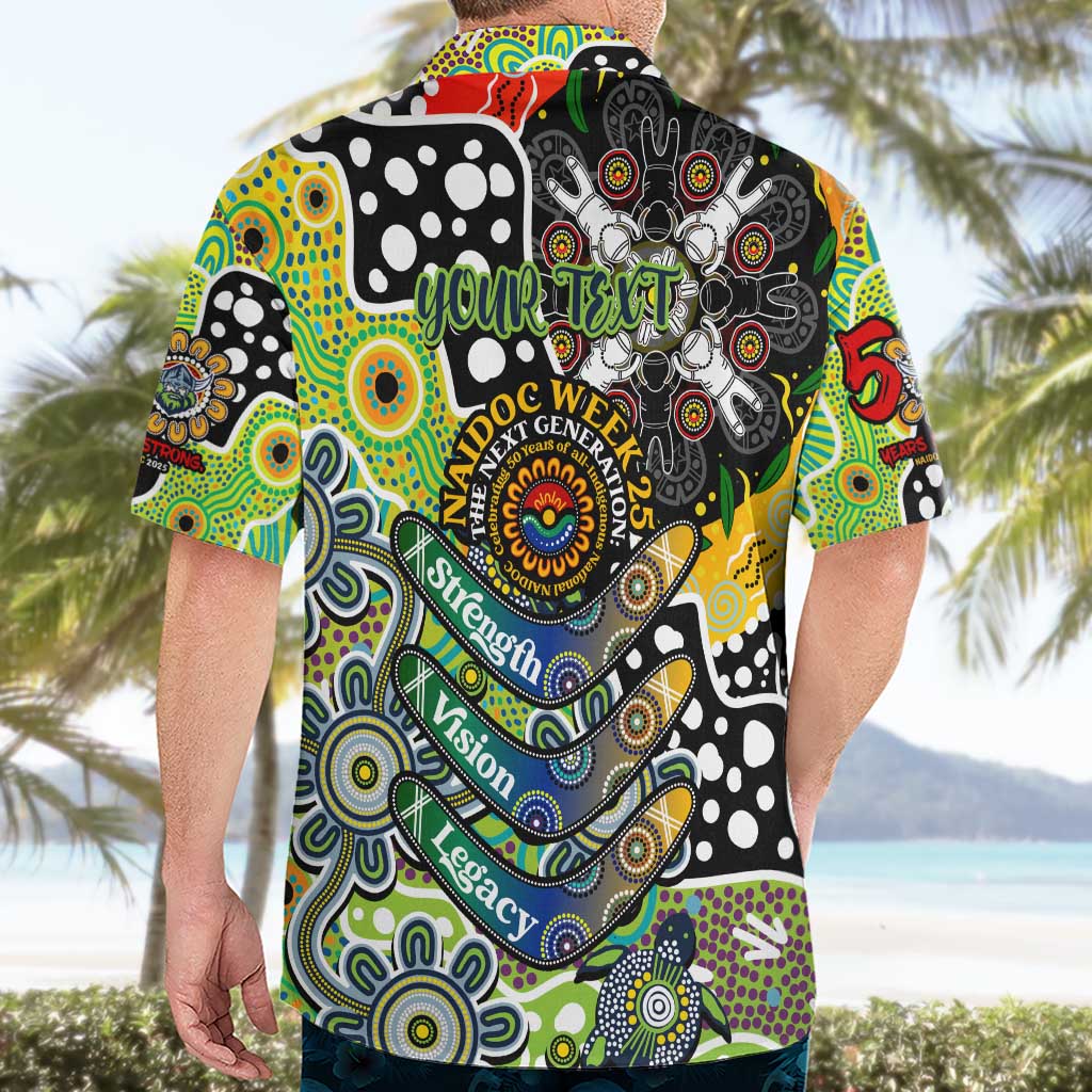 Personalised Raiders NRL Celebrating 50 Years of Naidoc Hawaiian Shirt NAIDOC Week 2025 Aboriginal