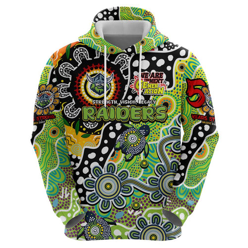 Personalised Raiders NRL Celebrating 50 Years of Naidoc Hoodie NAIDOC Week 2025 Aboriginal