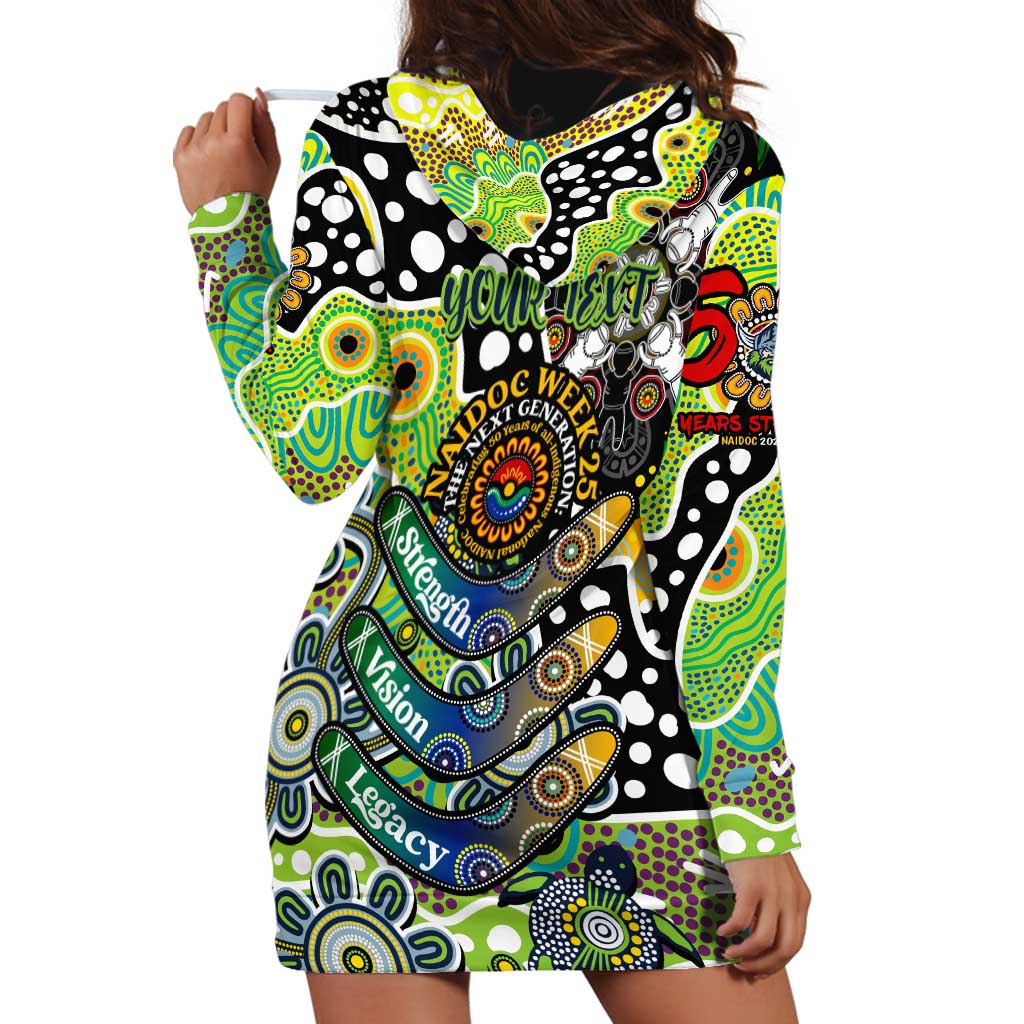 Personalised Raiders NRL Celebrating 50 Years of Naidoc Hoodie Dress NAIDOC Week 2025 Aboriginal