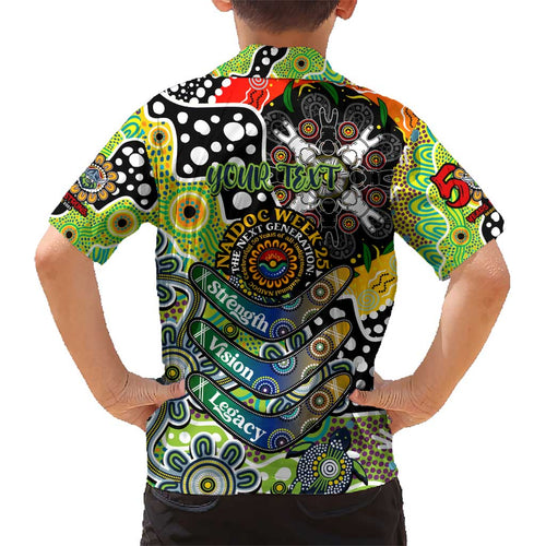 Personalised Raiders NRL Celebrating 50 Years of Naidoc Kid Hawaiian Shirt NAIDOC Week 2025 Aboriginal