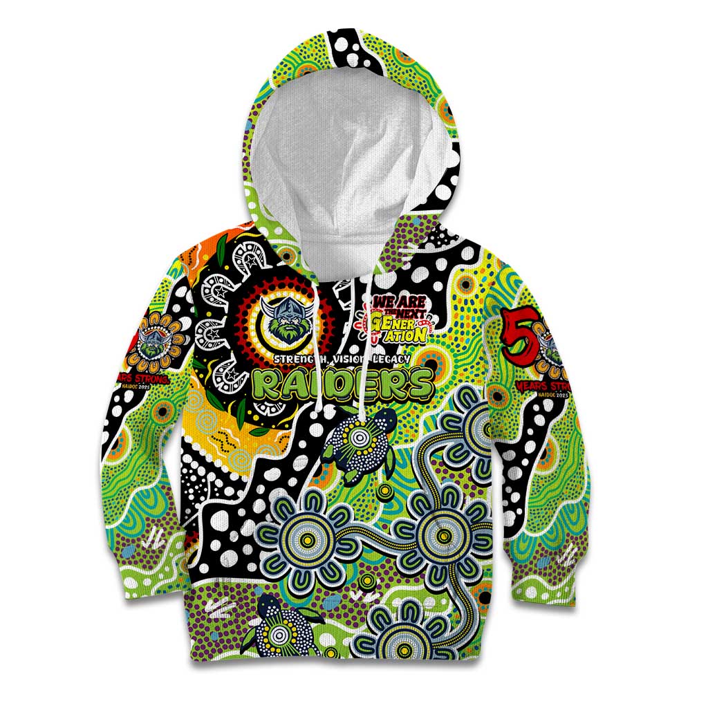 Personalised Raiders NRL Celebrating 50 Years of Naidoc Kid Hoodie NAIDOC Week 2025 Aboriginal
