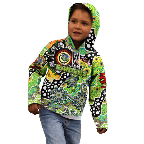 Personalised Raiders NRL Celebrating 50 Years of Naidoc Kid Hoodie NAIDOC Week 2025 Aboriginal