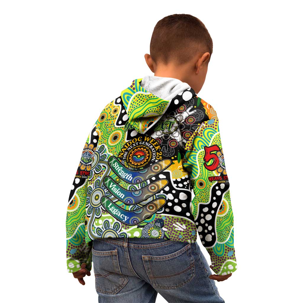 Personalised Raiders NRL Celebrating 50 Years of Naidoc Kid Hoodie NAIDOC Week 2025 Aboriginal