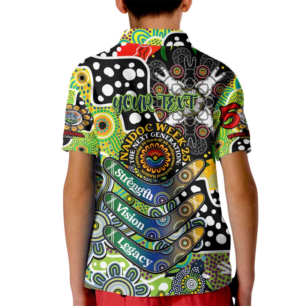 Personalised Raiders NRL Celebrating 50 Years of Naidoc Kid Polo Shirt NAIDOC Week 2025 Aboriginal